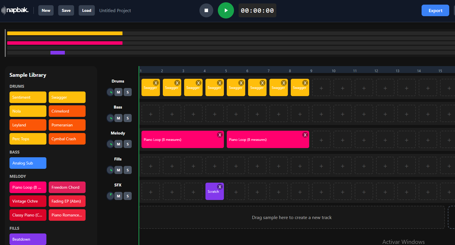 Fondo de la napbak App